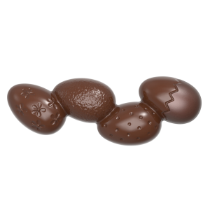 Moule Chocolat Barre Œufs de Pâques 11,8 x 4,2 cm (x6) Chocolate World