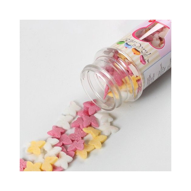 Papillons Jaunes. Blancs et Roses en sucre Papillons Jaunes. Blancs et Roses en sucre