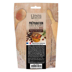 Préparation Cakes et Muffins Sucrés 300 g Patisdécor