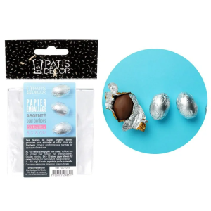 Emballage Pour Bonbons Argenté 50 feuilles Patisdécor