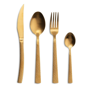 Ménagère 24 Pièces Cheese Inox 18% Satin Or Comas