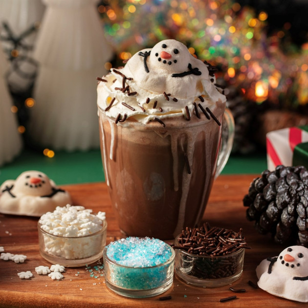 Décors chocolat chaud Noël