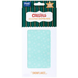 Papier Sulfurisé Bleu Flocon 40 x 40 cm (x12) PME