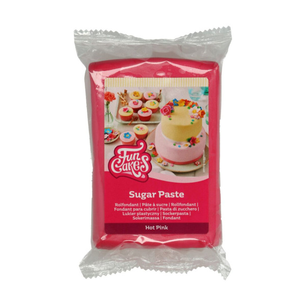 DLUO Dépassée Pâte à Sucre Rose Framboise 250g Funcakes DLUO Dépassée Pâte à Sucre Rose Framboise 250g Funcakes