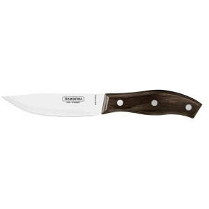 Couteau à Steak Dentelé Rio Grande Marron 24 cm Inox et Technobois Tramontina
