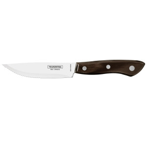 Couteau à Steak Dentelé Bueno Marron 24 cm Inox et Technobois Tramontina