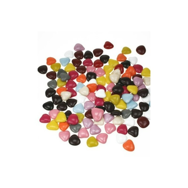 DLUO Courte Dragées Chocolat Mini-Coeurs Multicolores 500 g Patisdécor