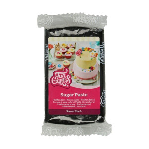 Pâte à Sucre Noir Corbeau 250g Funcakes