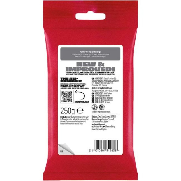 Pâte à Sucre Pro Gris 250g infos