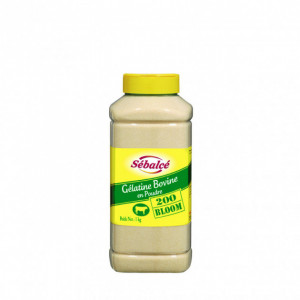 Gélatine bovine en poudre 1 kg 200 bloom Sébalcé Gélatine bovine en poudre 1 kg 200 bloom Sébalcé