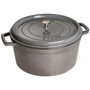 STAUB Cocotte Fonte Ronde 34 cm Gris Graphite 12,6 L