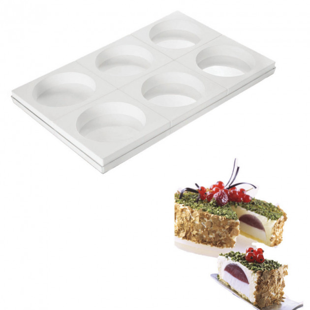 Moule muffin silicone 6 empreintes 6,8 cm - Silikomart