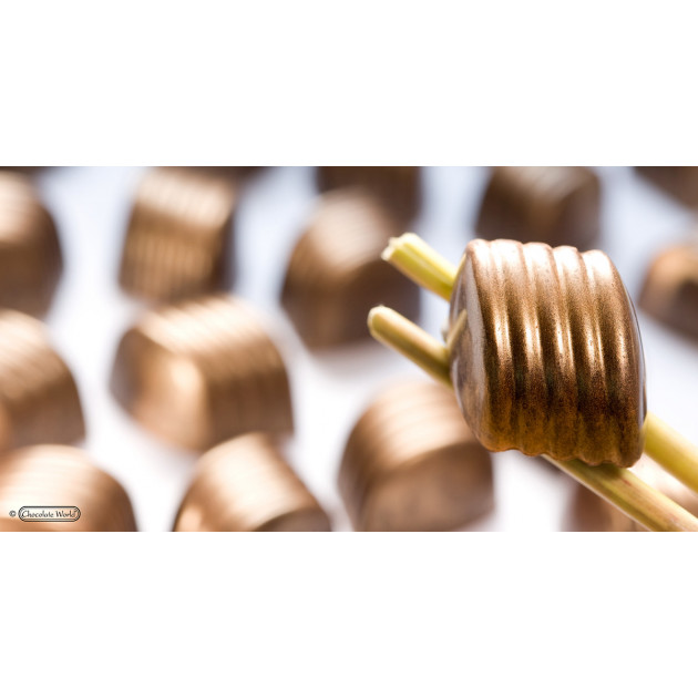 Chocolat Bonbon Strie Dore au colorant alimentaire