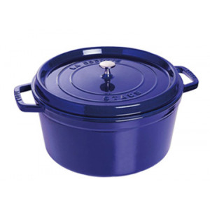 STAUB Cocotte Fonte Ronde 26 cm Bleu Intense Majolique 5,2 L