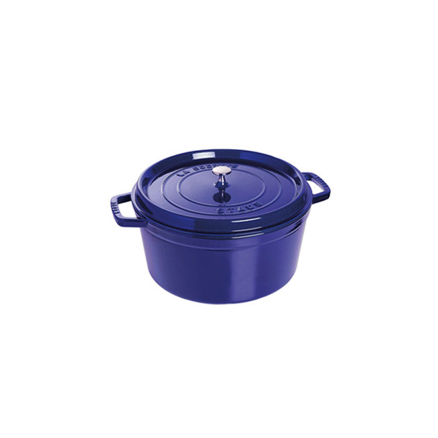 STAUB Cocotte Fonte Ronde 26 cm Bleu Intense Majolique 5.2 L