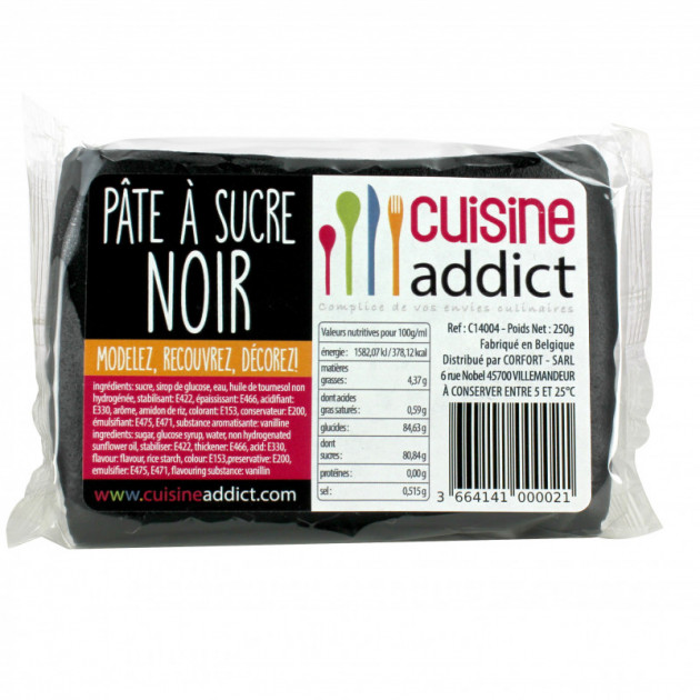 Pâte à sucre noire 100 g 