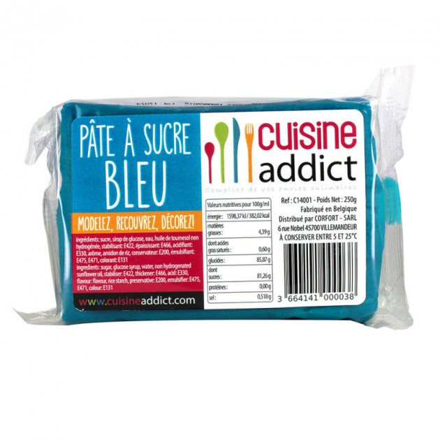 Pate a Sucre Bleu 250g Cuisineaddict