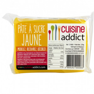 Pâte à Sucre Jaune 250g Cuisineaddict Pâte à Sucre Jaune 250g Cuisineaddict