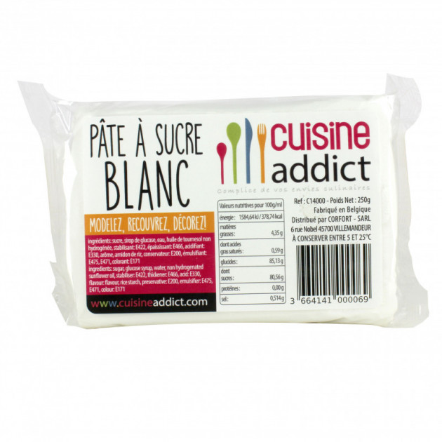 Pate a Sucre Blanc 250g Cuisineaddict