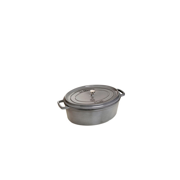 STAUB Cocotte Fonte Ovale 15 cm Gris Graphite 0.6 L