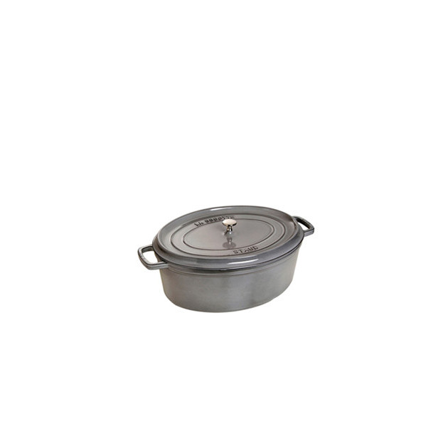 STAUB Cocotte Fonte Ovale 17 cm Gris Graphite 1 L