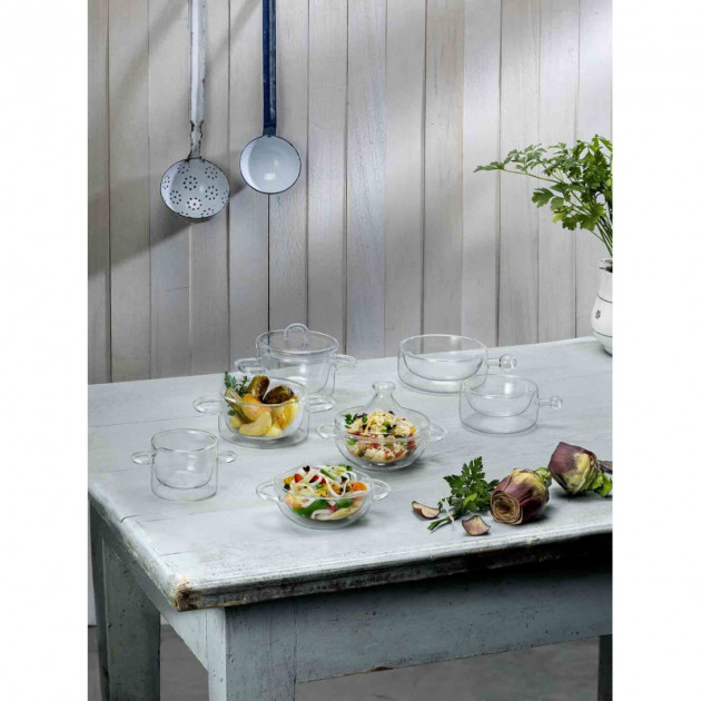 Casserole double paroi avec poignees Luigi Bormioli THERMIC GLASS Casserole double paroi avec poignees Luigi Bormioli THERMIC GLASS