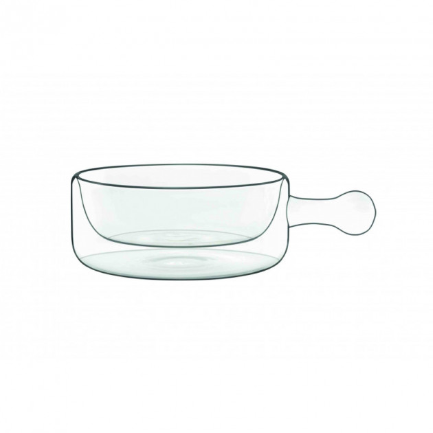 FIN DE SERIE Casserole Verre Double Paroi 25 cl (x2) Luigi Bormioli THERMIC GLASS