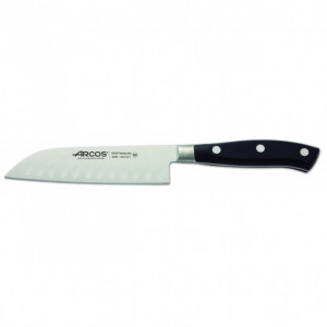 Couteau Santoku alvéolé 14 cm Arcos RIVIERA noir Couteau Santoku alvéolé 14 cm Arcos RIVIERA noir