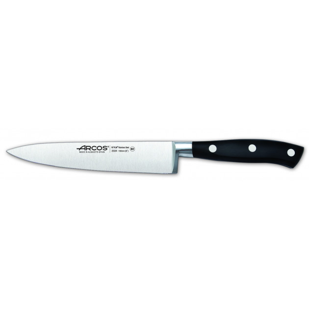 Couteau de Cuisine Acier Inoxydable 15 cm Arcos RIVIERA noir