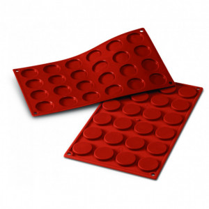 Moule Silicone 24 Florentins 3,5 cm x H 0,5 cm Silikomart Moule Silicone 24 Florentins 3,5 cm x H 0,5 cm Silikomart