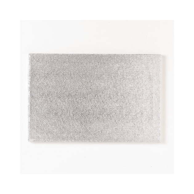 Support Gateau Rectangle 40x30 cm Argente