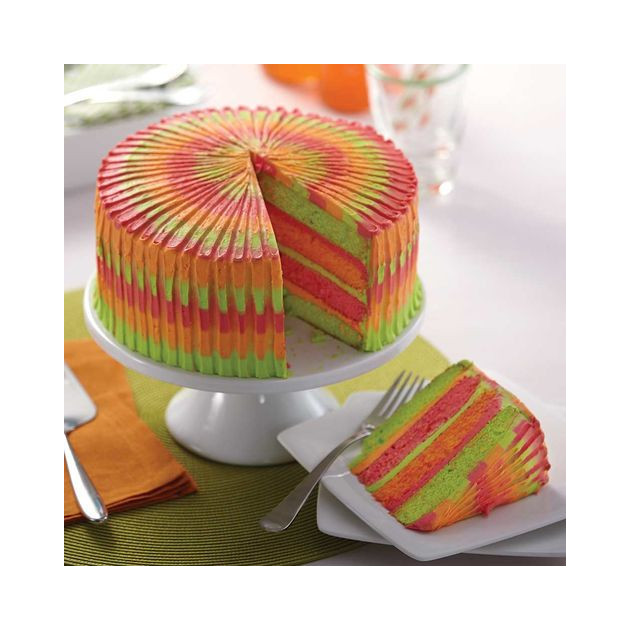 Moulle rainbow cake 8 pouces, 4pcs moules à gâteau arc-en-ciel en