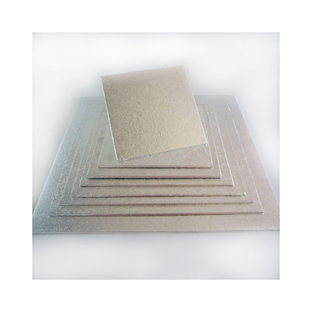 Support Gateau Carre 27.5 cm Argente