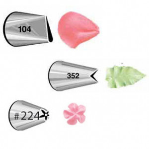 Kit 3 Douilles Pâtissières Fleurs (n°104-352-224) Wilton