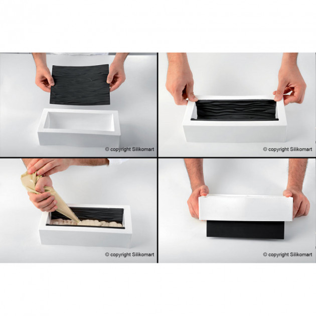 Comment utiliser le tapis decor a bûche avec le moule a bûche SilikoMart Comment utiliser le tapis decor a bûche avec le moule a bûche SilikoMart