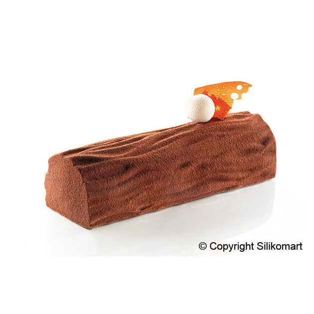 Bûche Effet Bois realisee avec le tapis decor a bûche SilikoMart Bûche Effet Bois realisee avec le tapis decor a bûche SilikoMart