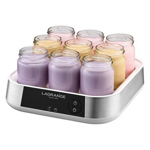 Yaourtiere avec 9 pots en verre avec couvercle