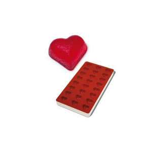 Moule Pâte de Fruit Coeur 24 empreintes 8ml SilikoMart Professional Moule Pâte de Fruit Coeur 24 empreintes 8ml SilikoMart Professional