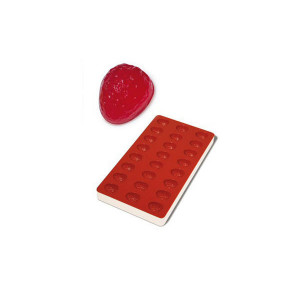 Moule Pâte de Fruit Fraise 24 empreintes 10ml SilikoMart Professional Moule Pâte de Fruit Fraise 24 empreintes 10ml SilikoMart Professional