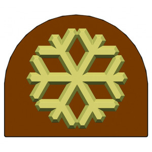 Moule Embout de bûche Flocon 80 x 68 mm Mallard Ferrière Moule Embout de bûche Flocon 80 x 68 mm Mallard Ferrière