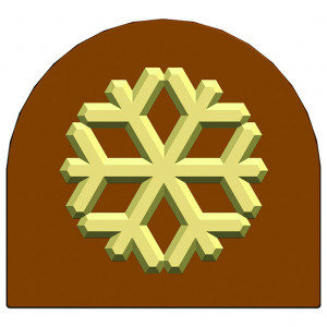 Moule Embout de bûche Flocon 78 x 85 mm Mallard Ferrière