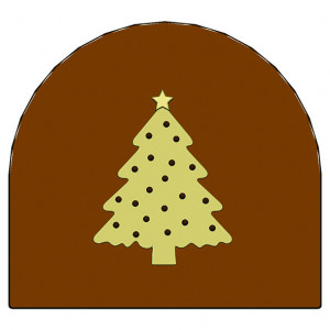 Moule Embout de bûche Sapin de Noël 78 x 85 mm Mallard Ferrière