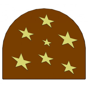 Moule Embout de bûche Petites Etoiles 80 x 68 mm Mallard Ferrière