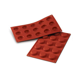 Moule Silicone Millassons 4 cm x H 1,3 cm (x15) Silikomart Moule Silicone Millassons 4 cm x H 1,3 cm (x15) Silikomart