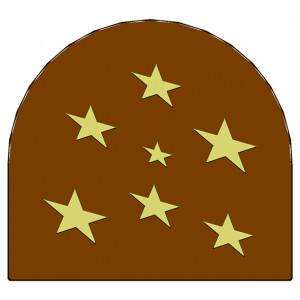 Moule Embout de bûche Petites Etoiles 78 x 85 mm Mallard Ferrière