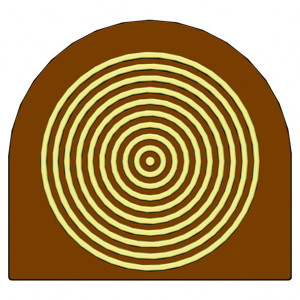 Moule Embout de bûche Cercles 78 x 85 mm Mallard Ferrière