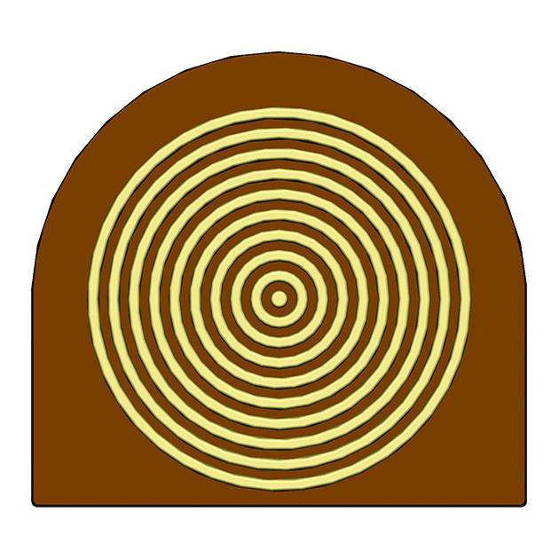 Moule Embout de bÃ»che Cercles 78 x 85 mm Mallard Ferriere