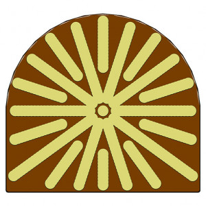 Moule Embout de bûche Soleil 78 x 85 mm Mallard Ferrière