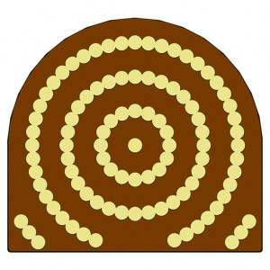 Moule Embout de bûche Perles 78 x 85 mm Mallard Ferrière