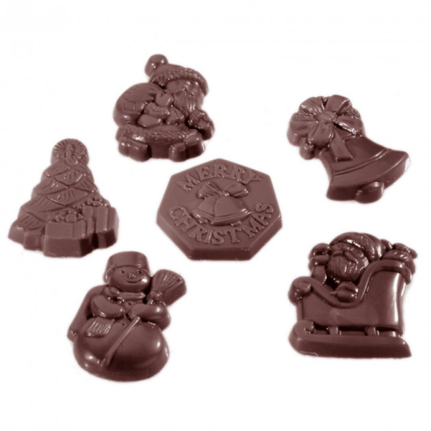 Moule Chocolat Figurines de Noel (x18) Chocolate World